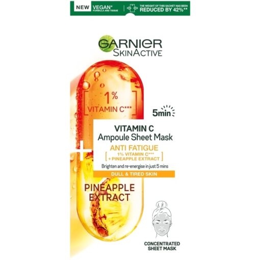 shop Garnier Skinactive Ampoule Sheet Mask Vitamin C 1 Piece af Garnier - online shopping tilbud rabat hos shoppetur.dk