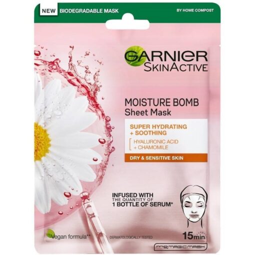 shop Garnier Skinactive Moisture Bomb Hydrating + Soothing Tissue Mask 1 Piece af Garnier - online shopping tilbud rabat hos shoppetur.dk