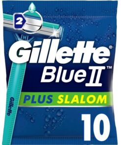 shop Gillette Blue II Plus Slalom Single Razor 10 Pieces af Gillette - online shopping tilbud rabat hos shoppetur.dk