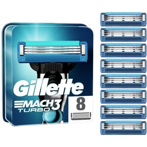 shop Gillette Mach3 Turbo Blades 8 Pieces af Gillette - online shopping tilbud rabat hos shoppetur.dk