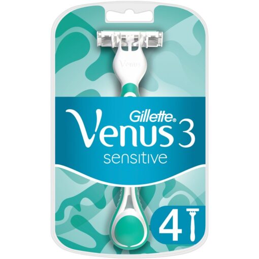 shop Gillette Venus 3 Sensitive Single Razor 4 Pieces af Gillette - online shopping tilbud rabat hos shoppetur.dk