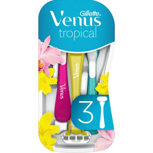 shop Gillette Venus Tropical Single Razor 3 Pieces af Gillette - online shopping tilbud rabat hos shoppetur.dk