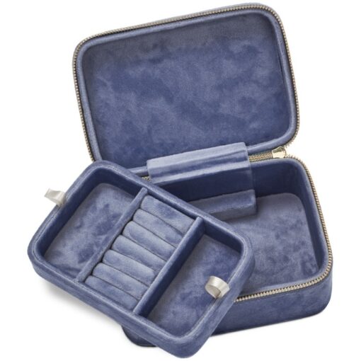 shop Gillian Jones Jewellery Box Velour L - Blue 11068 af Gillian Jones - online shopping tilbud rabat hos shoppetur.dk