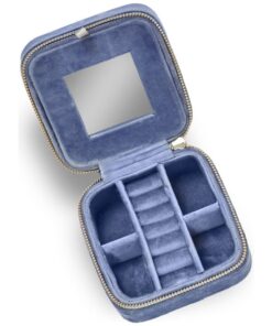 shop Gillian Jones Jewellery Box Velour S - Blue 11067 af Gillian Jones - online shopping tilbud rabat hos shoppetur.dk