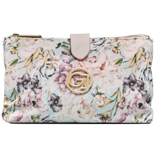 shop Gillian Jones Travel Clutch - Flower Print 10008 af Gillian Jones - online shopping tilbud rabat hos shoppetur.dk