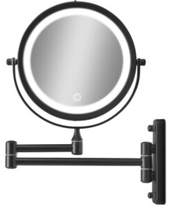 shop Gillian Jones Wall Mirror W/ Arm & Lights- Black 10246-00 af Gillian Jones - online shopping tilbud rabat hos shoppetur.dk