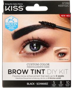 shop Kiss Brow Tint DIY Kit - Black af Kiss - online shopping tilbud rabat hos shoppetur.dk