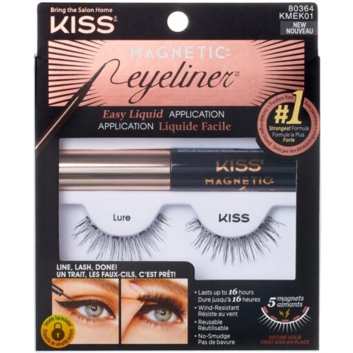 shop Kiss Magnetic Eyeliner & Lash Kit - Lure af Kiss - online shopping tilbud rabat hos shoppetur.dk