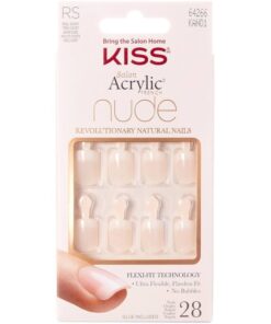 shop Kiss Salon Acrylic Nude French Nails - KAN01 af Kiss - online shopping tilbud rabat hos shoppetur.dk