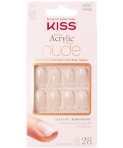 shop Kiss Salon Acrylic Nude French Nails - KAN02 af Kiss - online shopping tilbud rabat hos shoppetur.dk