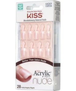 shop Kiss Salon Acrylic Nude French Nails - KAN04 af Kiss - online shopping tilbud rabat hos shoppetur.dk