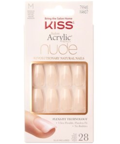 shop Kiss Salon Acrylic Nude French Nails - KAN07 af Kiss - online shopping tilbud rabat hos shoppetur.dk