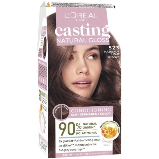 shop L'Oreal Paris Casting Natural Gloss - 523 Hazelnut Light Brown af LOreal Paris - online shopping tilbud rabat hos shoppetur.dk