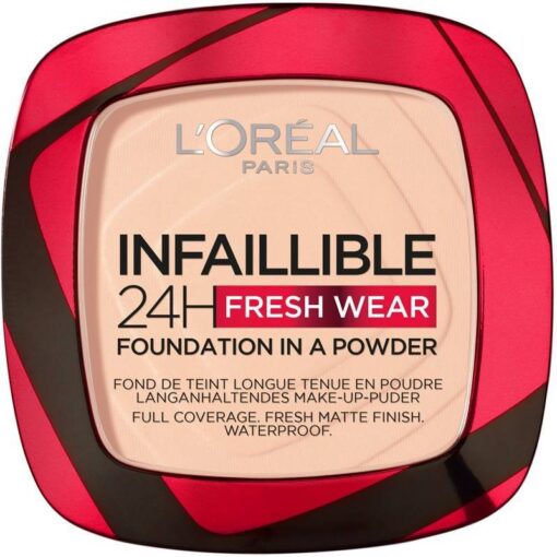 shop L'Oreal Paris Cosmetics Infaillible 24h Fresh Wear Powder Foundation 9 gr. - 180 Rose Sand af LOreal Paris - online shopping tilbud rabat hos shoppetur.dk