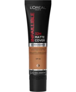 shop L'Oreal Paris Cosmetics Infaillible 32H Matte Cover Foundation 30 ml - 320 Cool Undertone af LOreal Paris - online shopping tilbud rabat hos shoppetur.dk