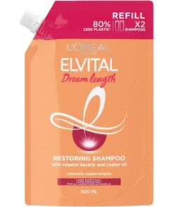 shop L'Oreal Paris Elvital Refill Eco-Pack Dream Length Shampoo 500 ml af LOreal Paris - online shopping tilbud rabat hos shoppetur.dk