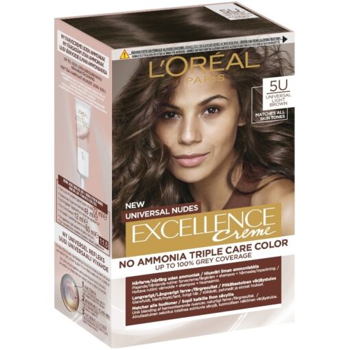 shop L'Oreal Paris Excellence Universal Nudes 192 ml - 5U Light Brown af LOreal Paris - online shopping tilbud rabat hos shoppetur.dk