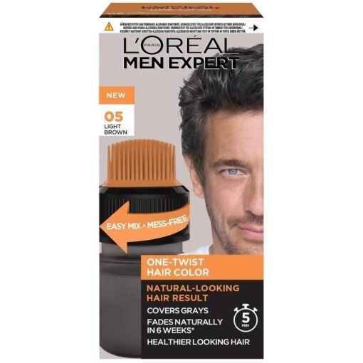 shop L'Oreal Paris Men Expert One-Twist Hair Color 50 ml - No. 05 Light Brown af LOreal Paris - online shopping tilbud rabat hos shoppetur.dk