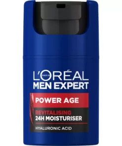 shop L'Oreal Paris Men Expert Power Age Revitalizing 24H Moisturiser 50 ml af LOreal Paris - online shopping tilbud rabat hos shoppetur.dk