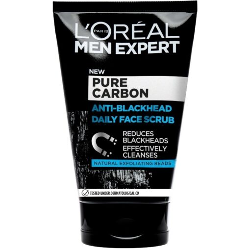 shop L'Oreal Paris Men Expert Pure Carbon Anti- Blackhead Daily Face Scrub 100 ml af LOreal Paris - online shopping tilbud rabat hos shoppetur.dk