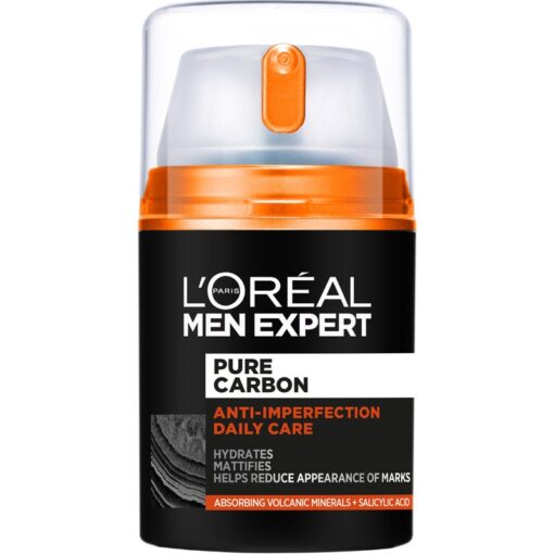 shop L'Oreal Paris Men Expert Pure Carbon Anti-Imperfection Daily Care Moisturizer 50 ml af LOreal Paris - online shopping tilbud rabat hos shoppetur.dk