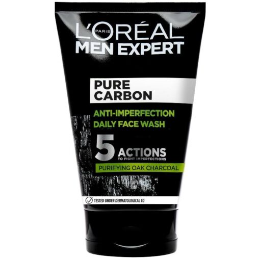 shop L'Oreal Paris Men Expert Pure Carbon Anti-Imperfection Daily Face Wash 100 ml af LOreal Paris - online shopping tilbud rabat hos shoppetur.dk