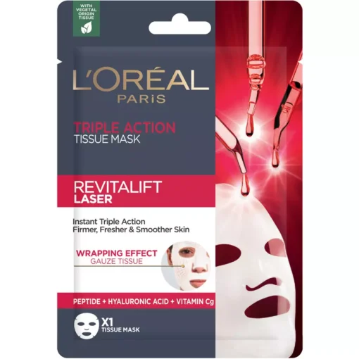 shop L'Oreal Paris Revitalift Laser Triple Action Sheet Mask 1 Piece af LOreal Paris - online shopping tilbud rabat hos shoppetur.dk