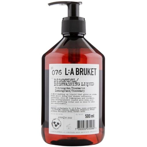 shop L:A Bruket 076 Dishwashing Liquid 500 ml - Lemongrass/Rosemary af LA Bruket - online shopping tilbud rabat hos shoppetur.dk