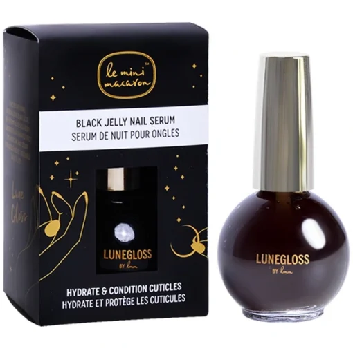 shop Le Mini Macaron Lunegloss Black Jelly Nail Serum 14 ml af Le Mini Macaron - online shopping tilbud rabat hos shoppetur.dk