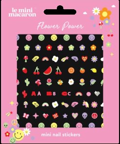 shop Le Mini Macaron Mini Nail Art Stickers - Flower Power af Le Mini Macaron - online shopping tilbud rabat hos shoppetur.dk