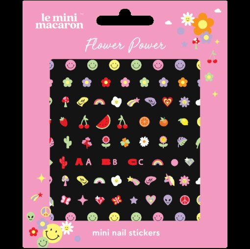 shop Le Mini Macaron Mini Nail Art Stickers - Flower Power af Le Mini Macaron - online shopping tilbud rabat hos shoppetur.dk