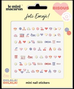 shop Le Mini Macaron Mini Nail Art Stickers - Joli Emoji af Le Mini Macaron - online shopping tilbud rabat hos shoppetur.dk