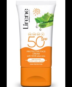 shop Lirene Protective Face Cream With Aloe Vera SPF 50 - 50 ml af Lirene - online shopping tilbud rabat hos shoppetur.dk