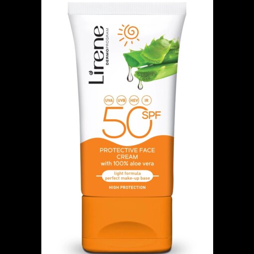 shop Lirene Protective Face Cream With Aloe Vera SPF 50 - 50 ml af Lirene - online shopping tilbud rabat hos shoppetur.dk