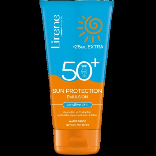 shop Lirene Sun Protection Emulsion Sensitive Skin SPF 50+ - 175 ml af Lirene - online shopping tilbud rabat hos shoppetur.dk