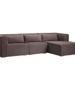 shop Living & more 3 pers. modulsofa med chaiselong - Karl - Brun af living-og-more - online shopping tilbud rabat hos shoppetur.dk