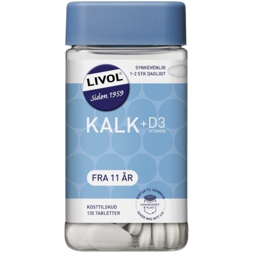 shop Livol Kalk + D3 vitamin 225 Pieces af Livol - online shopping tilbud rabat hos shoppetur.dk