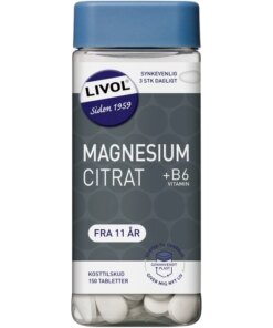 shop Livol MagnesiumCitrat + B6 Vitamin 150 Pieces af Livol - online shopping tilbud rabat hos shoppetur.dk