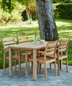 shop Mandalay Cambridge havemøbelsæt med 4 York stole - Teak af mandalay - online shopping tilbud rabat hos shoppetur.dk