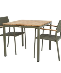 shop Mandalay Toscana Cafésæt med 2 stole - Teak/grøn af mandalay - online shopping tilbud rabat hos shoppetur.dk