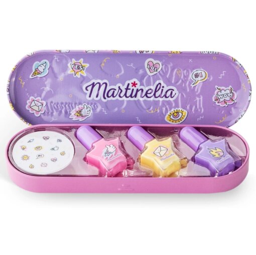 shop Martinelia Super Girl Nail Polish & Stickers Tin Box af Martinelia - online shopping tilbud rabat hos shoppetur.dk