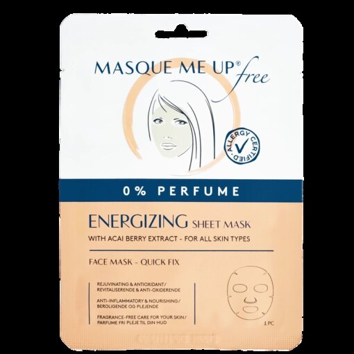 shop Masque Me Up Free Energizing Sheet Mask 1 Pieces af Masque Me Up - online shopping tilbud rabat hos shoppetur.dk