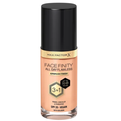 shop Max Factor All Day Flawles 3in1 Foundation 075 Golden af Max Factor - online shopping tilbud rabat hos shoppetur.dk