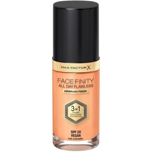 shop Max Factor Face Finity All Day Flawless 3-In-1 Foundation SPF30 - 30 ml - Caramel 85 af Max Factor - online shopping tilbud rabat hos shoppetur.dk