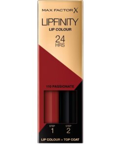 shop Max Factor Lipfinity 2-step Long Lasting Lipstick 2.3 ml + 1.9 g - 110 Passionate af Max Factor - online shopping tilbud rabat hos shoppetur.dk