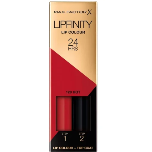 shop Max Factor Lipfinity 2-step Long Lasting Lipstick 2.3 ml + 1.9 g - 120 Hot af Max Factor - online shopping tilbud rabat hos shoppetur.dk