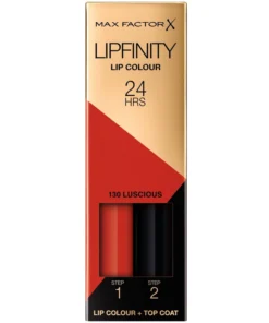 shop Max Factor Lipfinity 2-step Long Lasting Lipstick 2.3 ml + 1.9 g - 130 Luscious af Max Factor - online shopping tilbud rabat hos shoppetur.dk