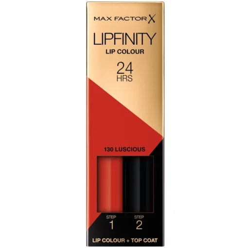 shop Max Factor Lipfinity 2-step Long Lasting Lipstick 2.3 ml + 1.9 g - 130 Luscious af Max Factor - online shopping tilbud rabat hos shoppetur.dk