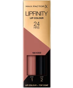 shop Max Factor Lipfinity 2-step Long Lasting Lipstick 2.3 ml + 1.9 g - 160 Iced af Max Factor - online shopping tilbud rabat hos shoppetur.dk