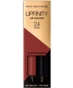 shop Max Factor Lipfinity 2-step Long Lasting Lipstick 2.3 ml + 1.9 g - 191 Stay Bronzed af Max Factor - online shopping tilbud rabat hos shoppetur.dk